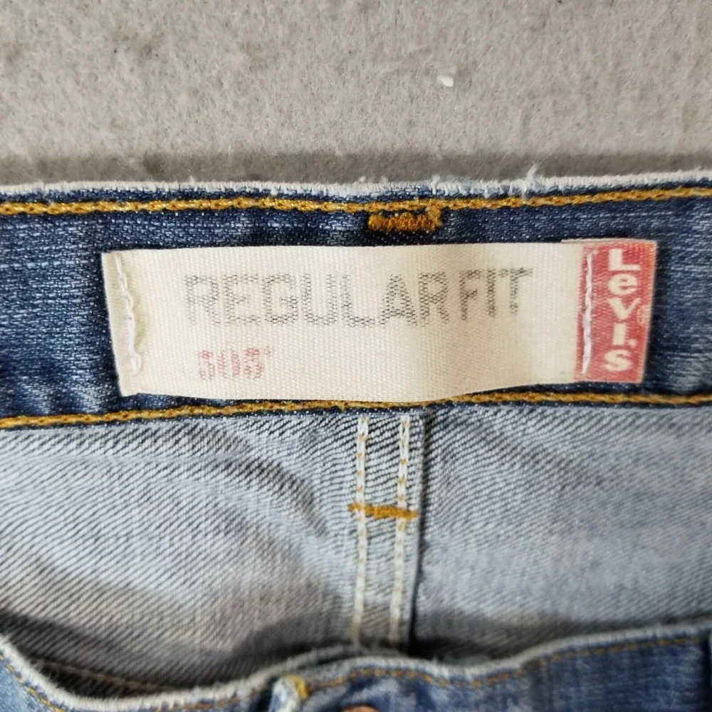 Levi's 505 jeans men's 36x34 regular‎ fit straight blue denim pants retro USA